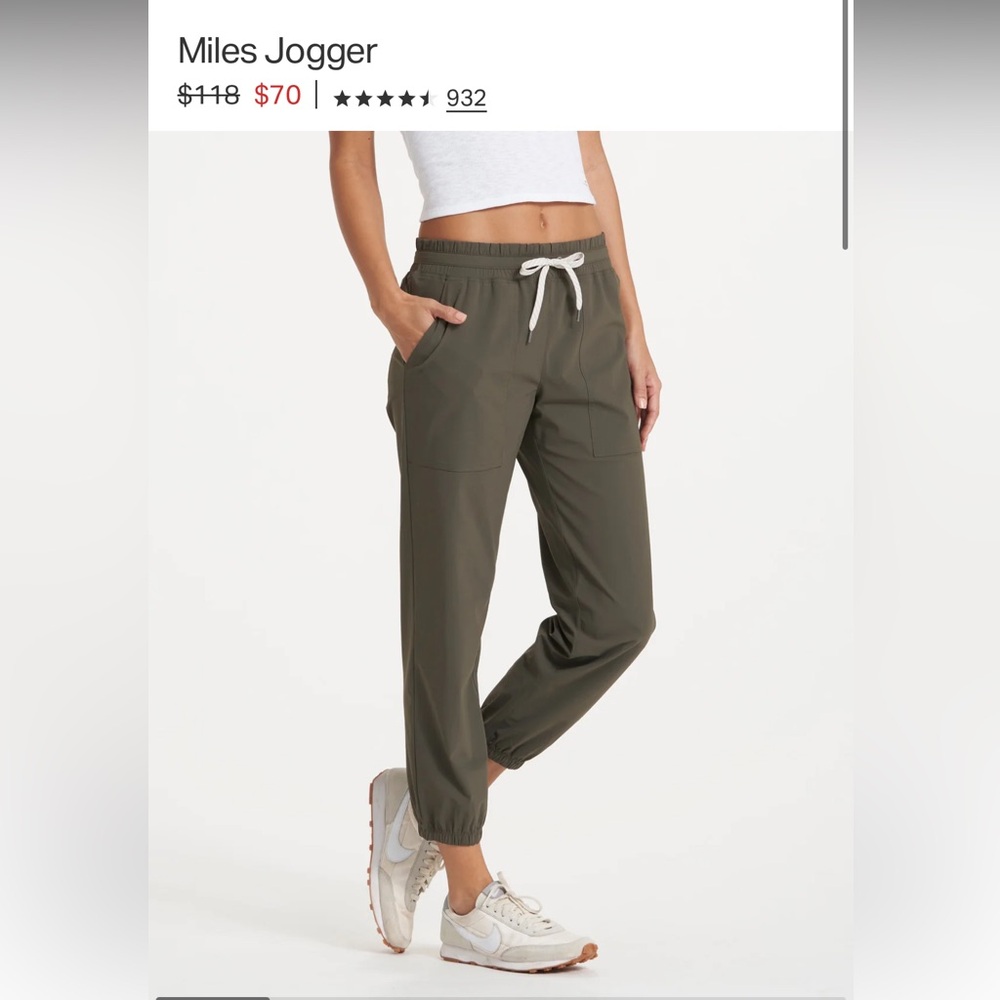 Vuori Miles Jogger in Oregano Sz XS